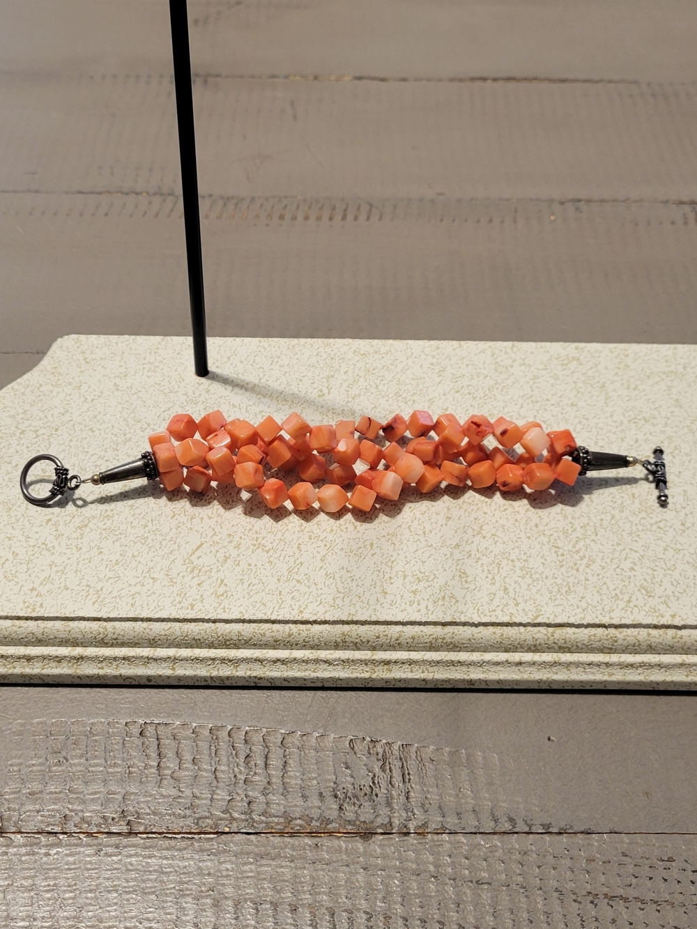 Coral Beaded Bracelet